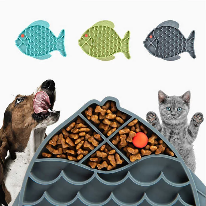 دروبشيبينغ الأسماك شكل سيليكون الكلب لعق. Dropshipping Fish Shape Silicone Dog Licking Toy