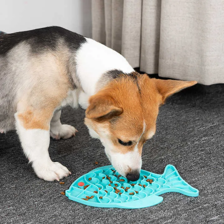 دروبشيبينغ الأسماك شكل سيليكون الكلب لعق. Dropshipping Fish Shape Silicone Dog Licking Toy