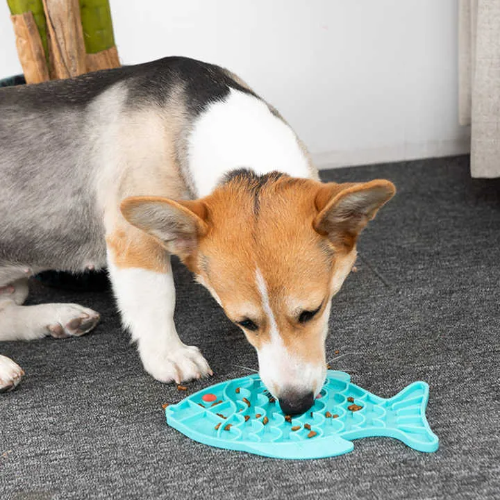 دروبشيبينغ الأسماك شكل سيليكون الكلب لعق. Dropshipping Fish Shape Silicone Dog Licking Toy