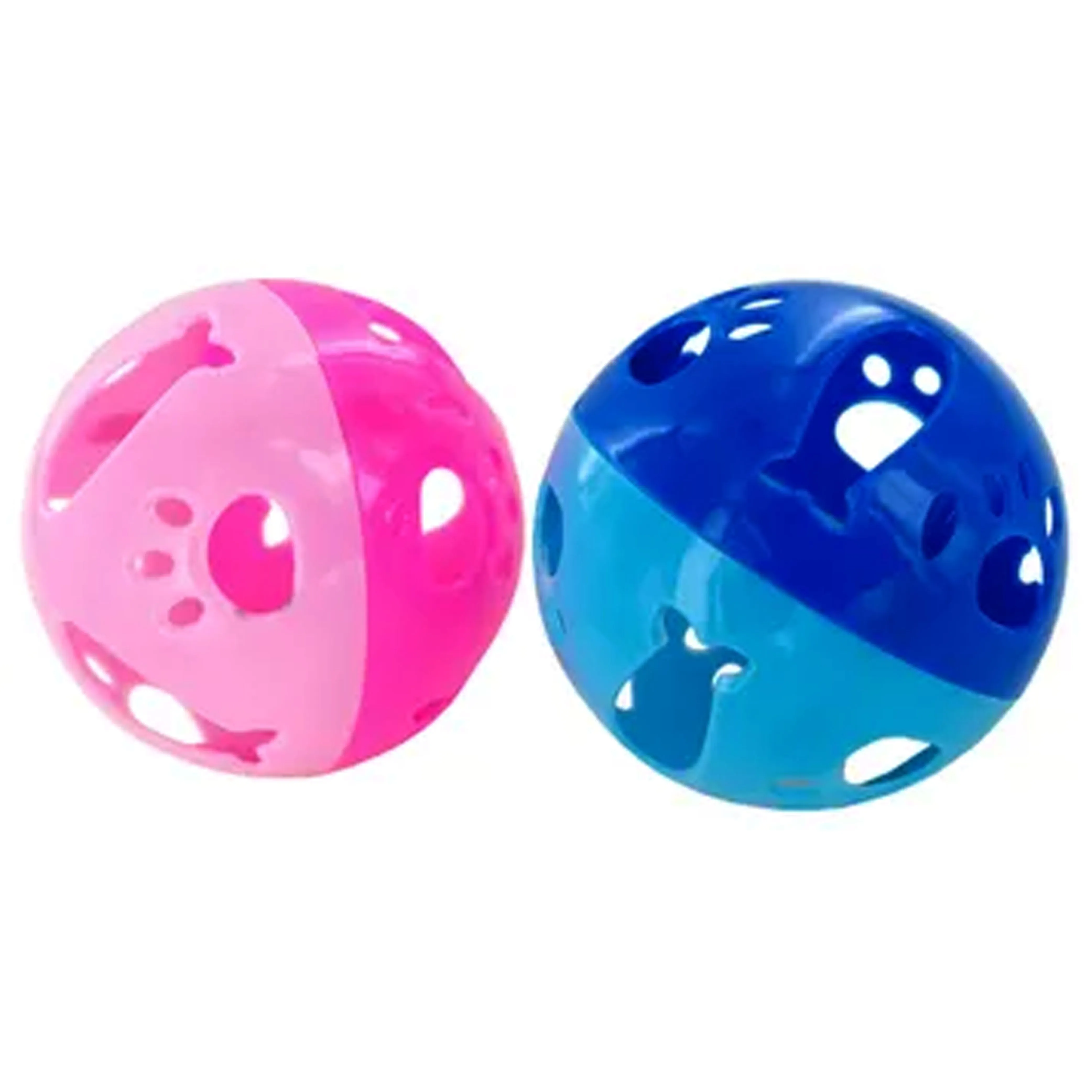 2 Pc Cat Kitten Toy Pets Large Interactive Ball with Bell Puppy Dog Chase Play
