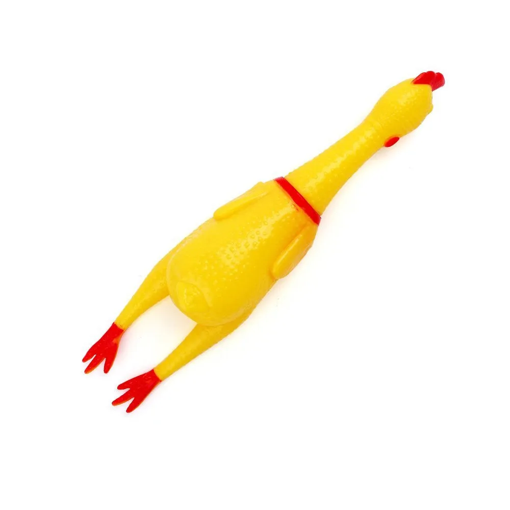 2pc Fun Pet Dog Shrilling Rubber Chicken Chew Sound Squeeze Screaming Toy Small