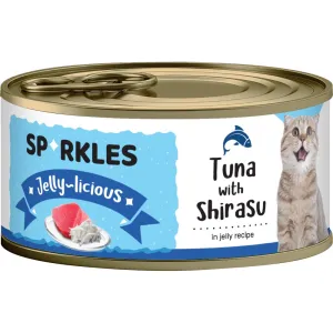 $7 OFF 24 cans: Sparkles Jelly-licious Tuna With Shirasu Canned Cat Food 80g x 24
