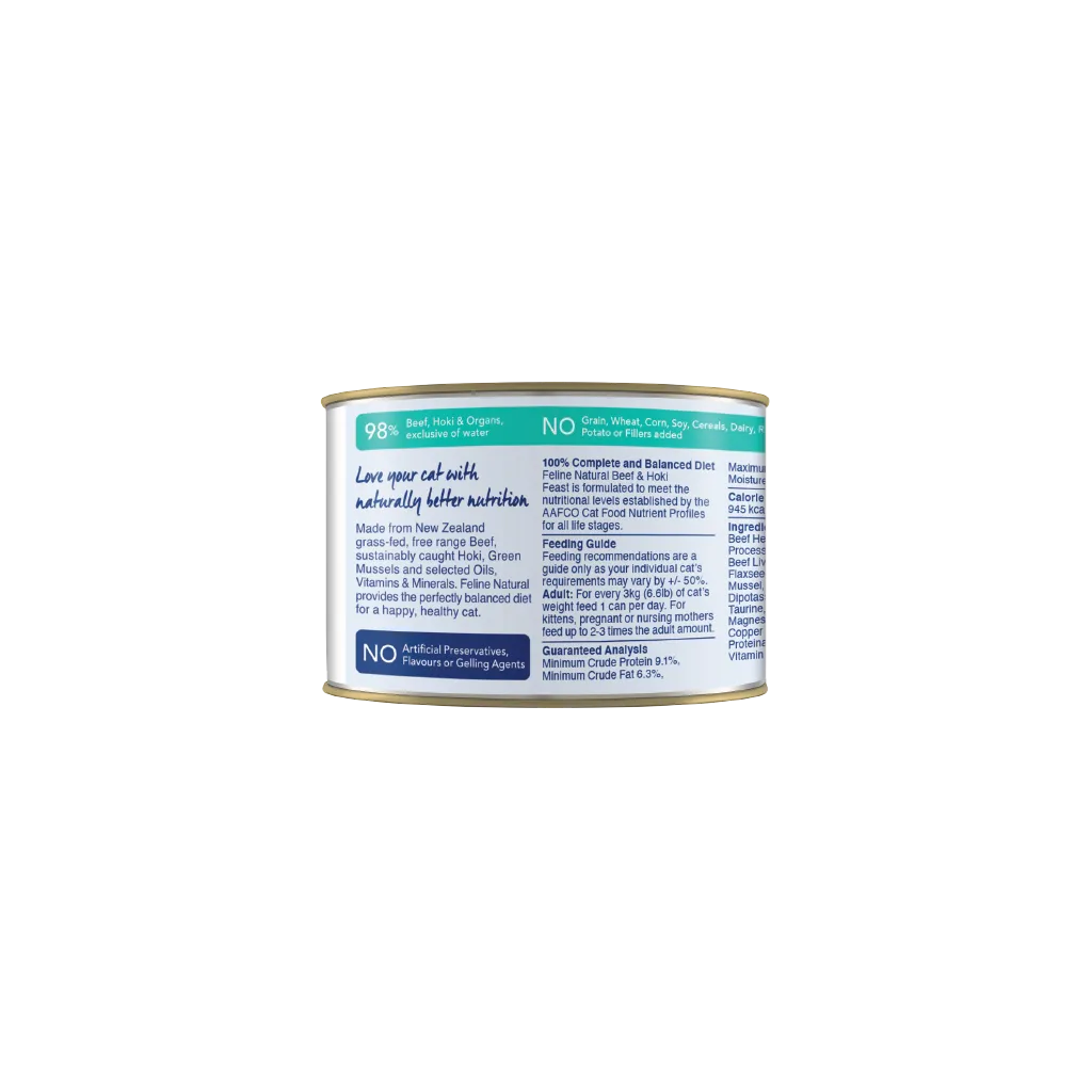 Beef & Hoki Feast Canned Cat Food