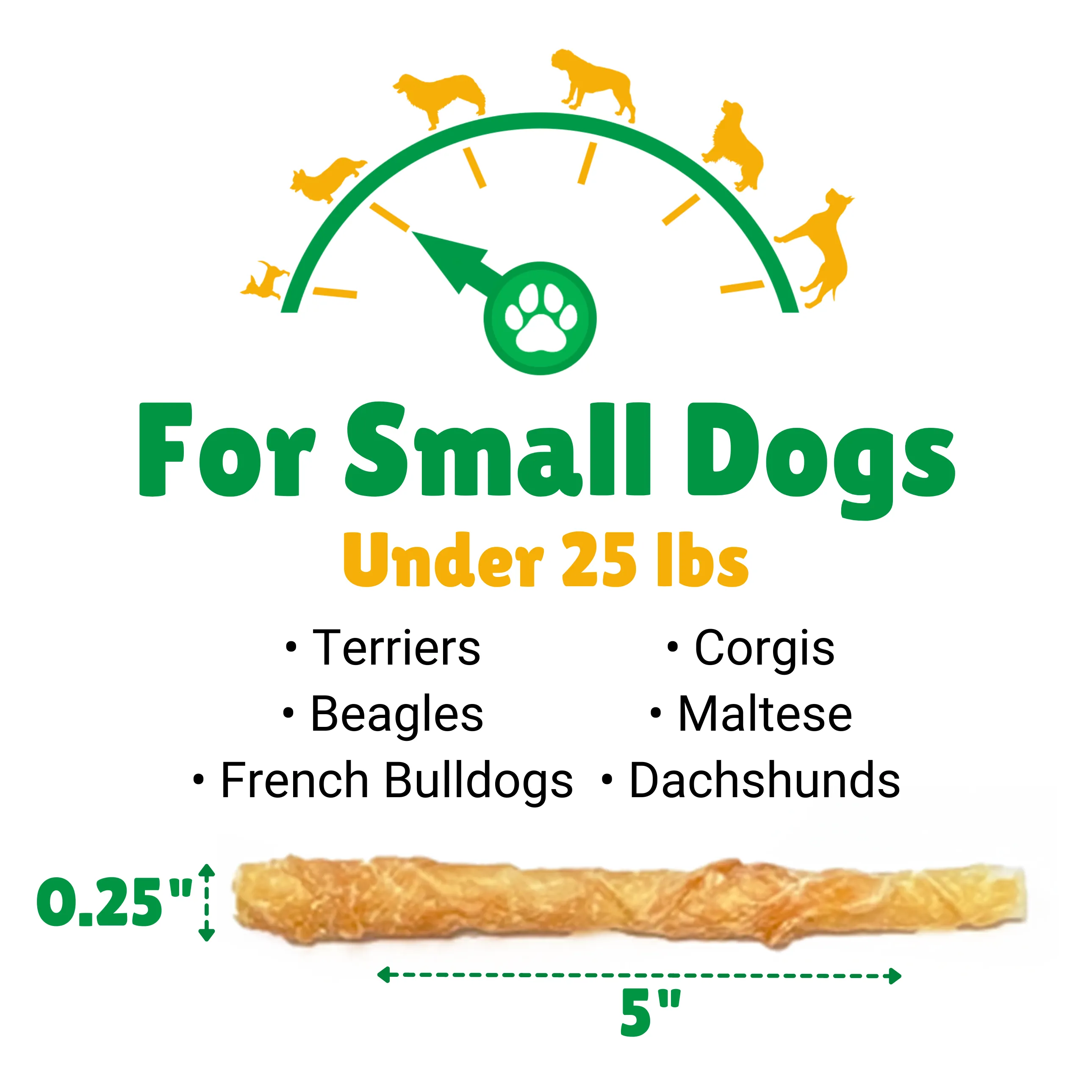 Chicken Wrapped Beefhide Dog Treats for Small Dogs