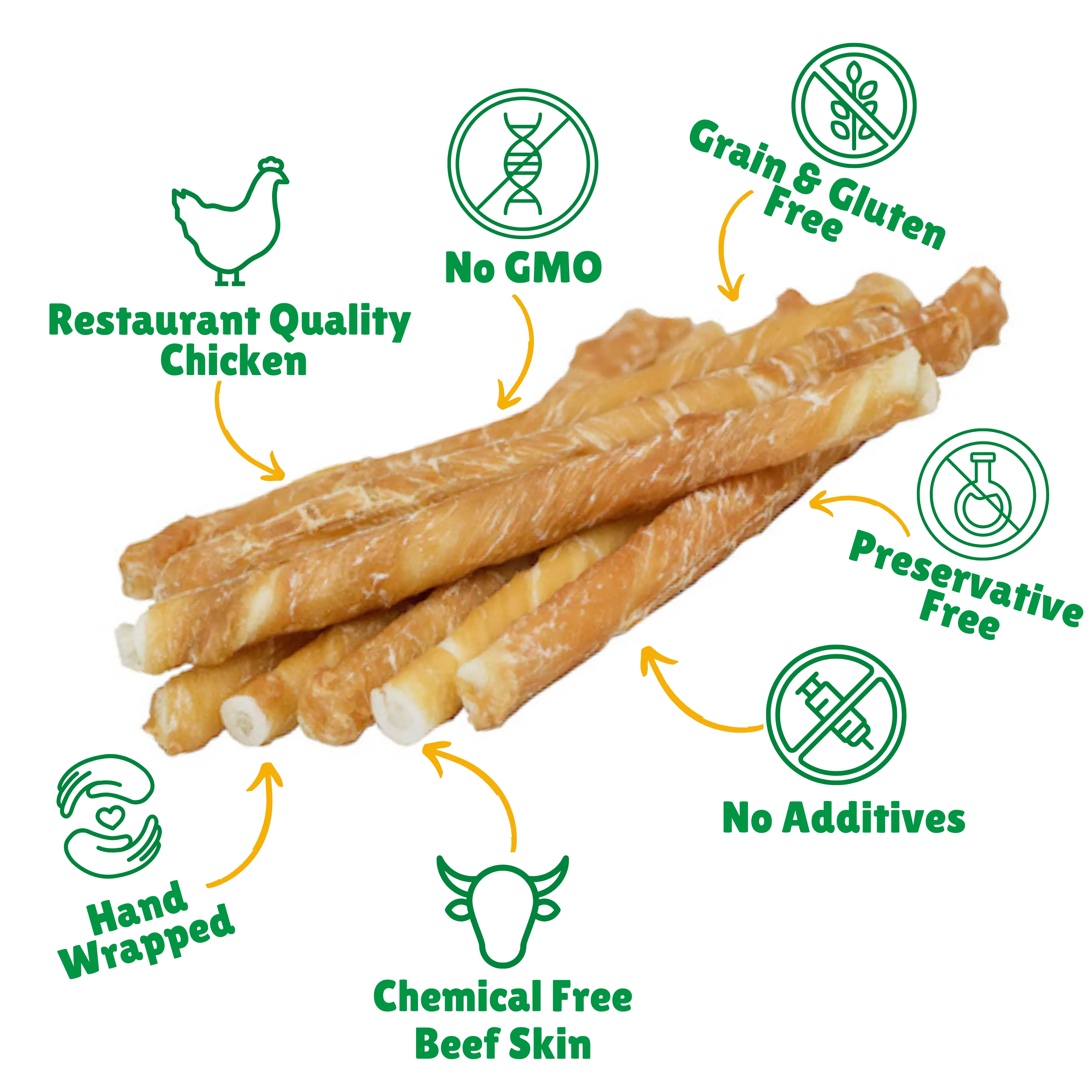 Chicken Wrapped Beefhide Dog Treats for Small Dogs
