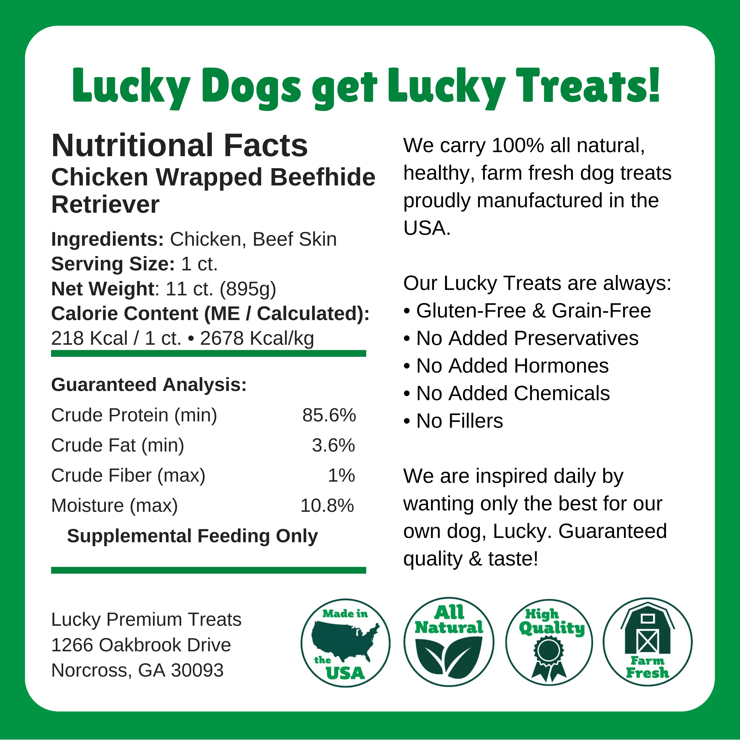 Chicken Wrapped Beefhide Dog Treats: Retrievers for Large Dogs