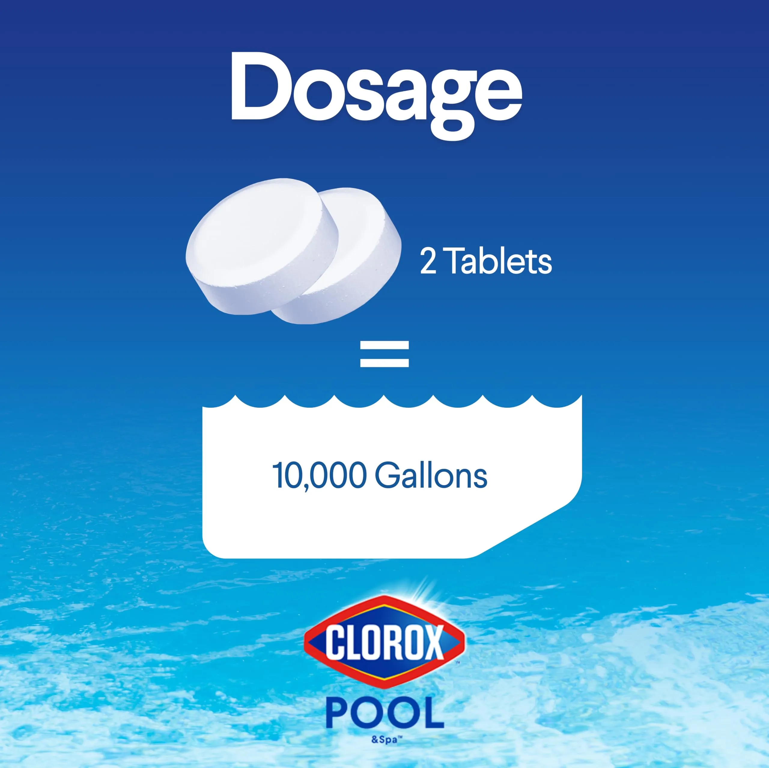 Clorox Pool&Spa XTRABLUE Plus 3 Chlorinating Tablets, Individually Wrapped, Kills Bacteria & Stops Algae (35 LB)