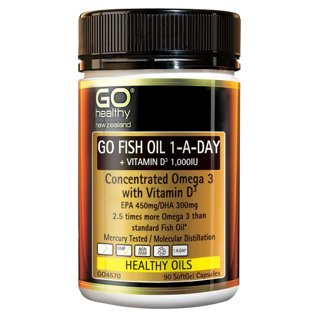 Go Fish Oil 1-A-Day   Vitamin D3 1,000IU
