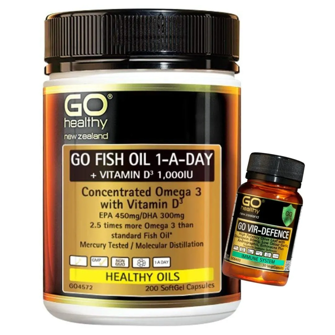 Go Fish Oil 1-A-Day   Vitamin D3 1,000IU