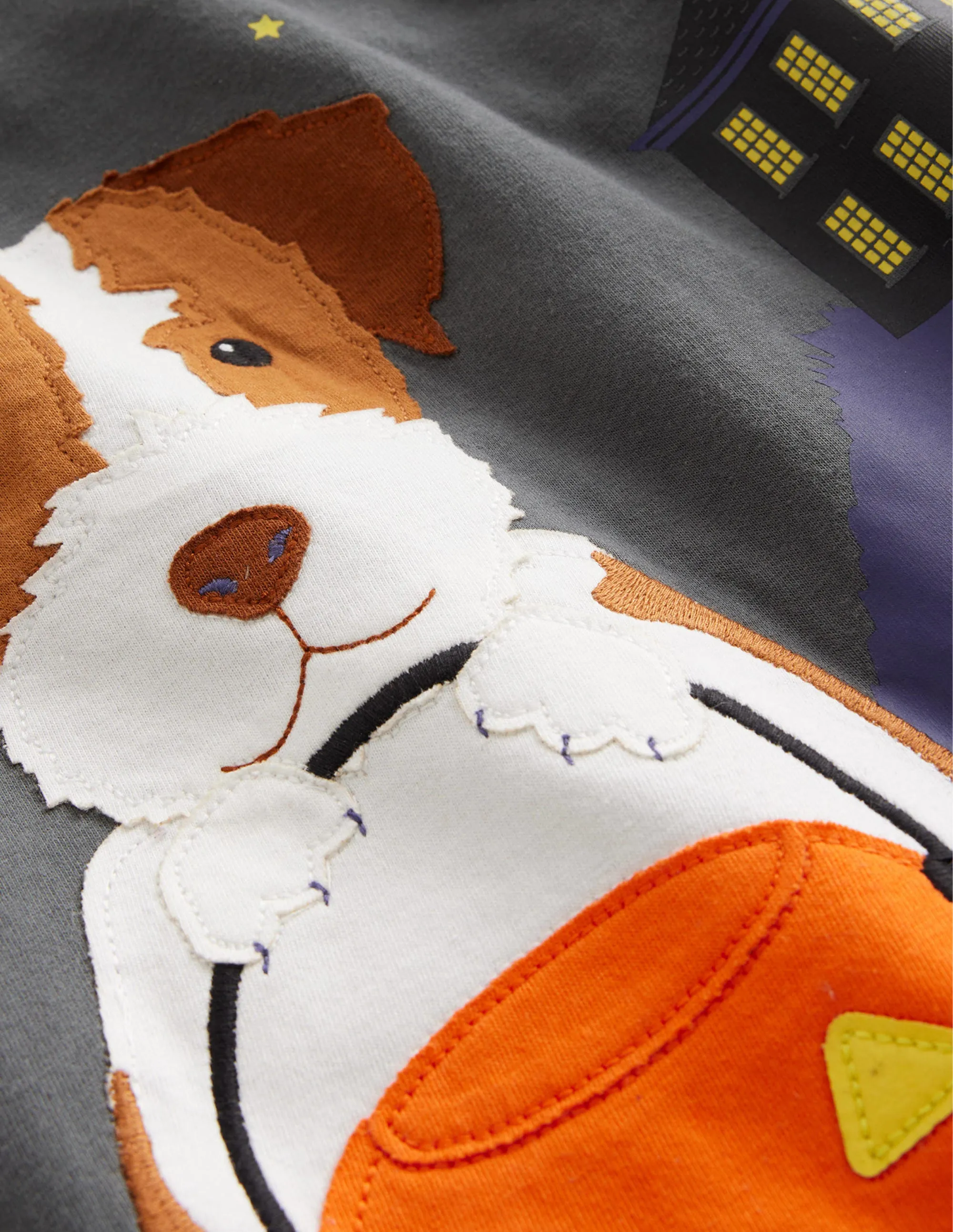 Halloween Appliqué T-shirt-Smoke