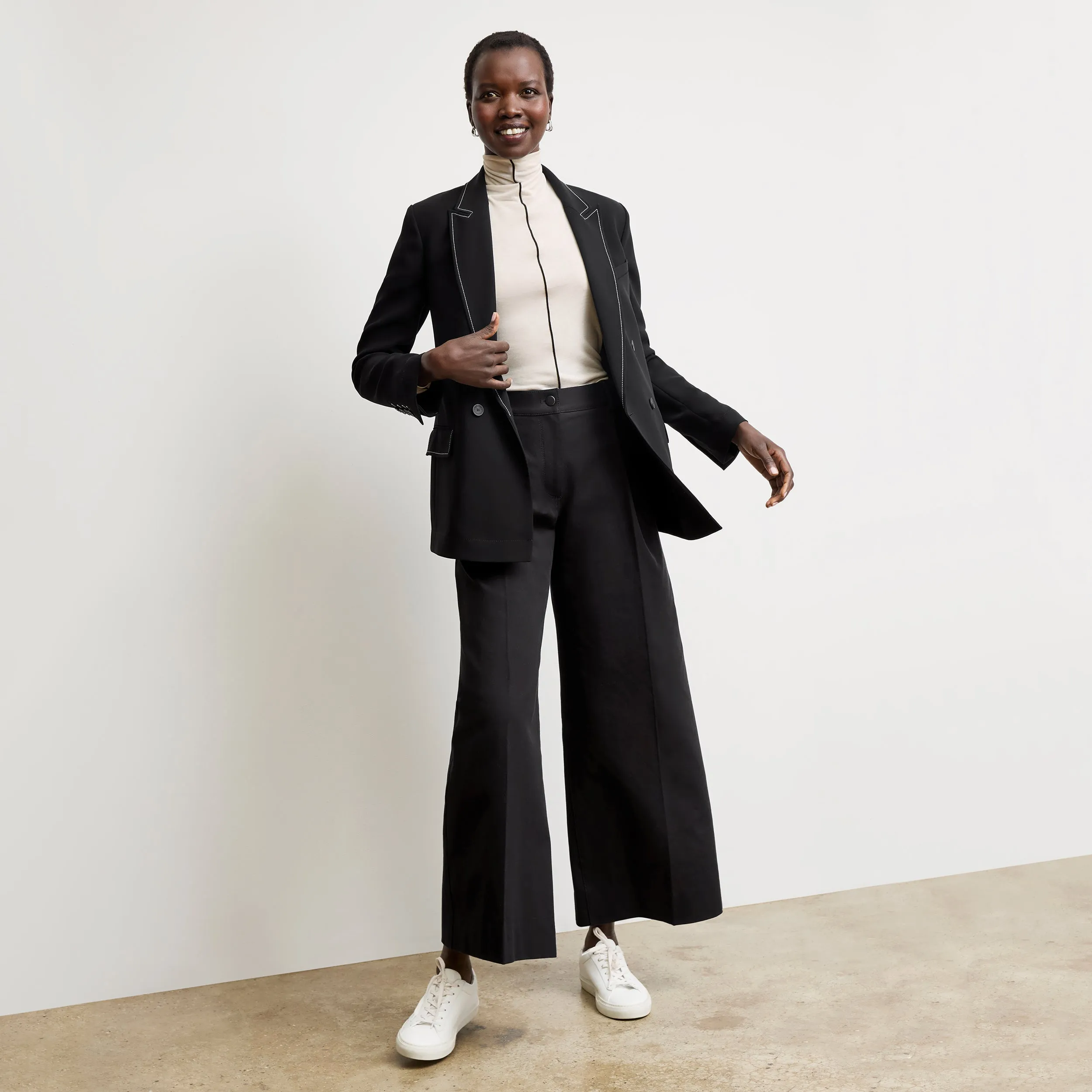Harrison Wide Pleated Jean - Better Than Denim :: Black