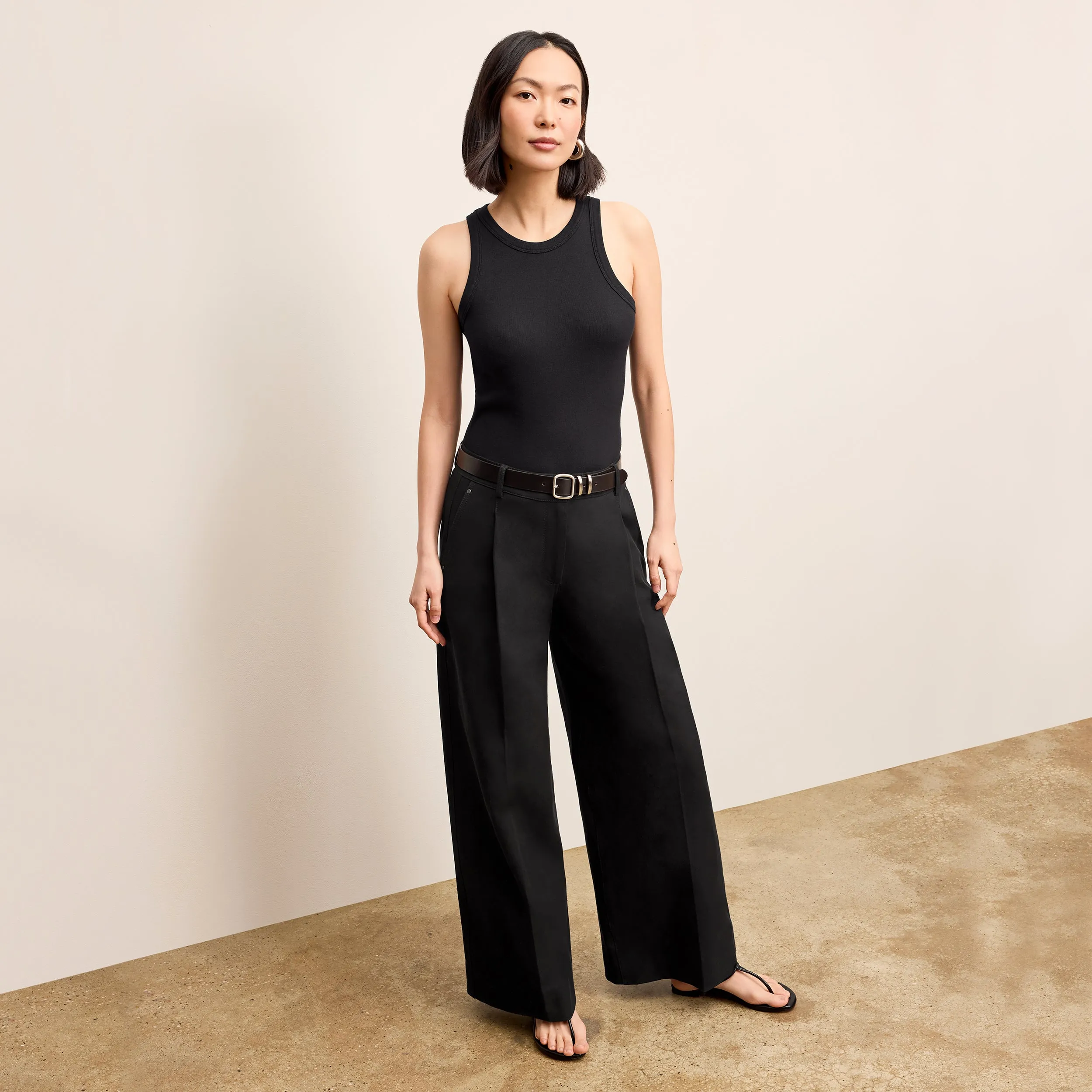 Harrison Wide Pleated Jean - Better Than Denim :: Black