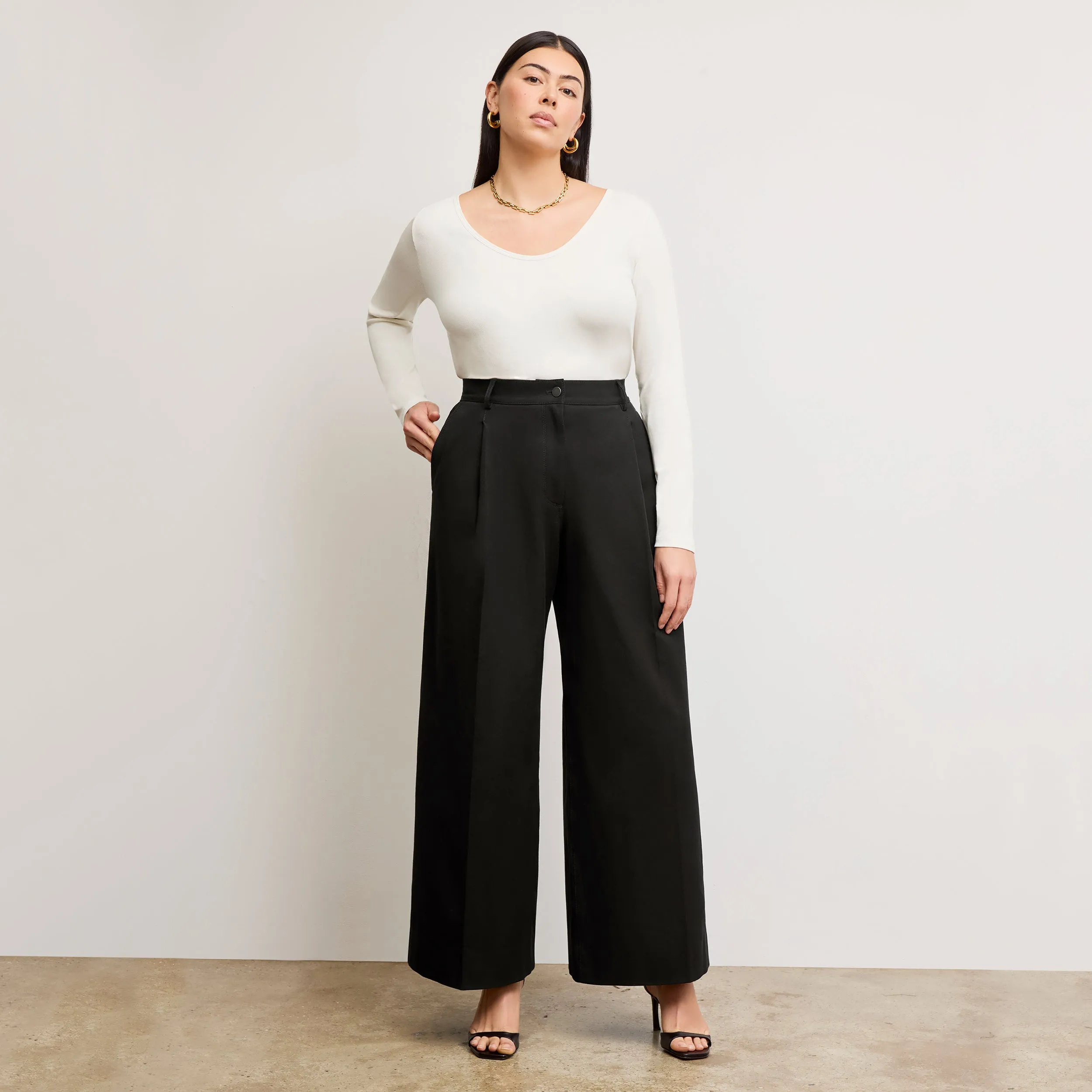 Harrison Wide Pleated Jean - Better Than Denim :: Black