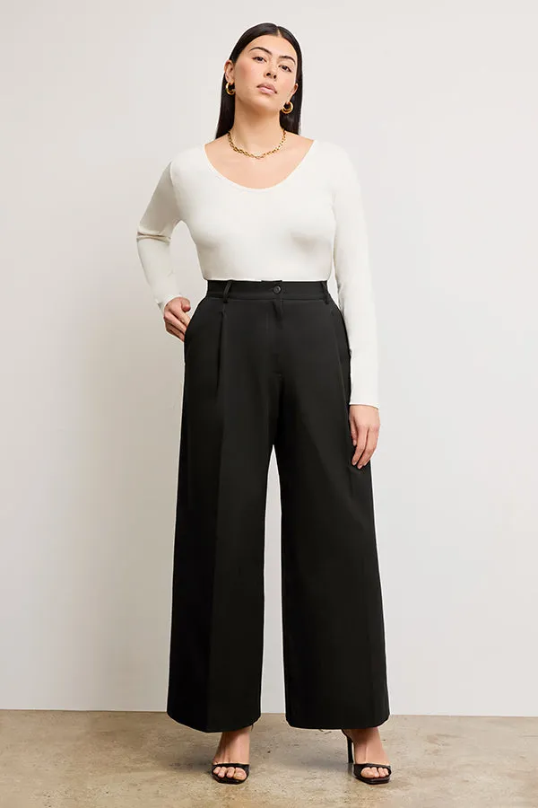Harrison Wide Pleated Jean - Better Than Denim :: Black