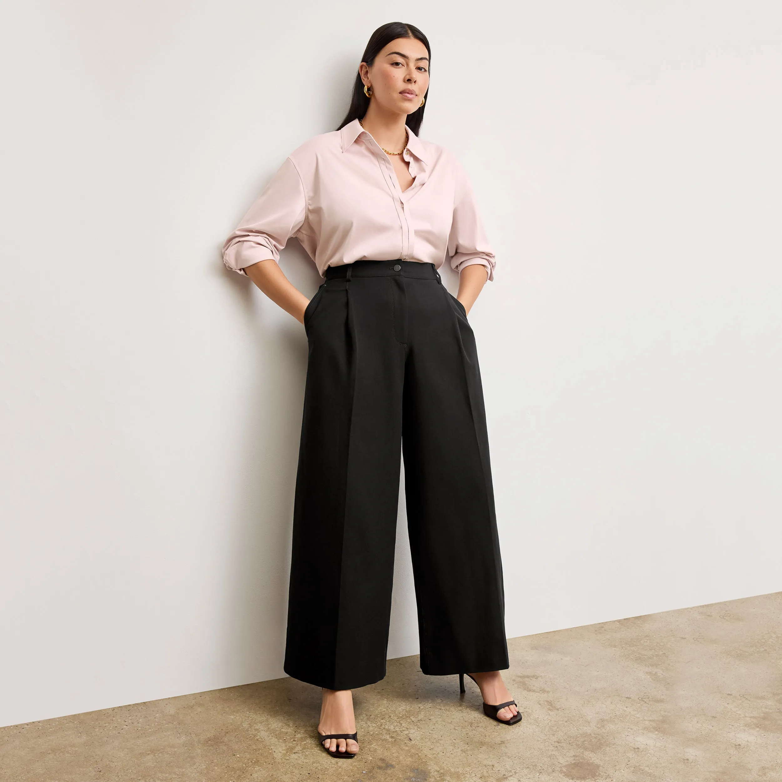 Harrison Wide Pleated Jean - Better Than Denim :: Black