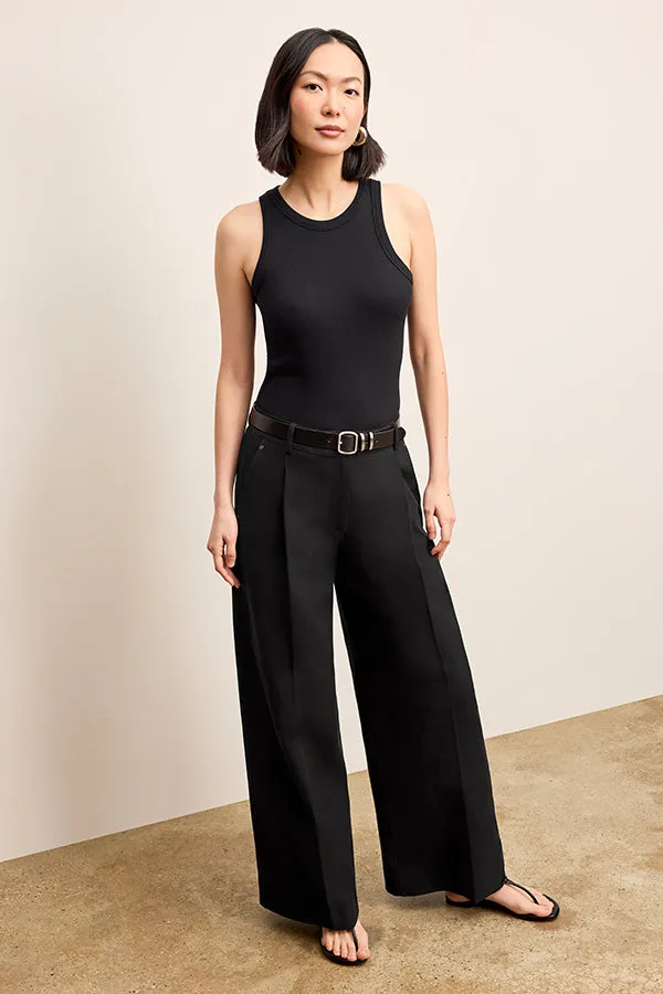Harrison Wide Pleated Jean - Better Than Denim :: Black
