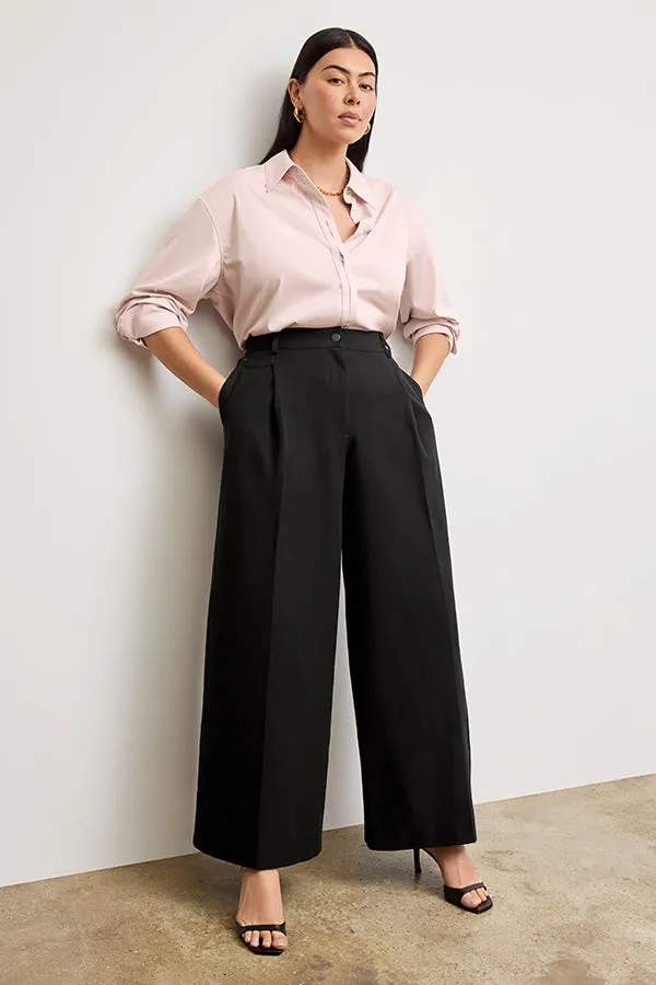 Harrison Wide Pleated Jean - Better Than Denim :: Black