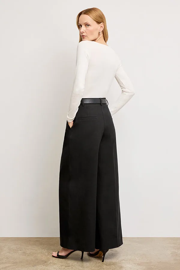 Harrison Wide Pleated Jean - Better Than Denim :: Black