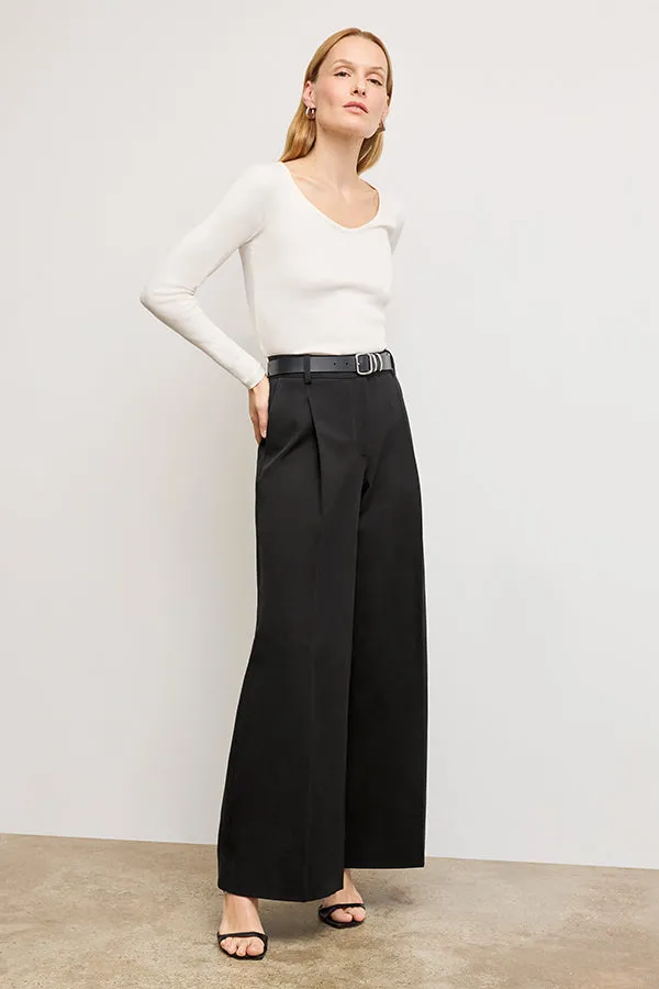 Harrison Wide Pleated Jean - Better Than Denim :: Black