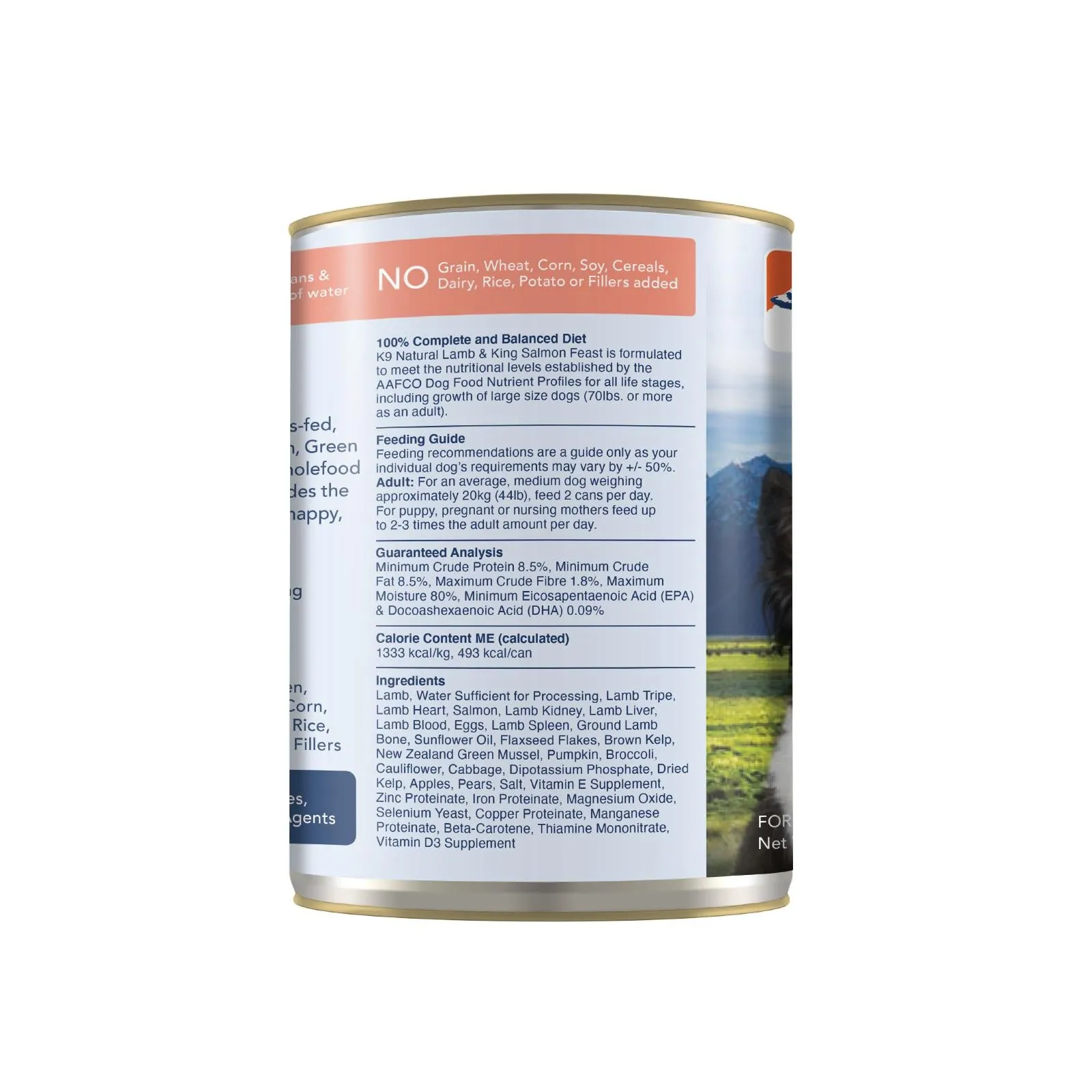 K9 Natural Lamb and King Salmon Feast Wet Dog Food 370g