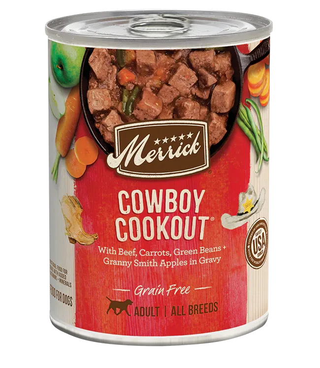 Merrick Can Grain Free Cowboy Cookout 13oz 12ct