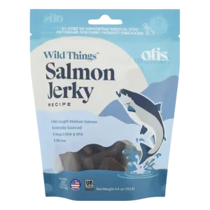 Otis Wild Things Salmon Recipe Jerky Dog Treats 4 oz