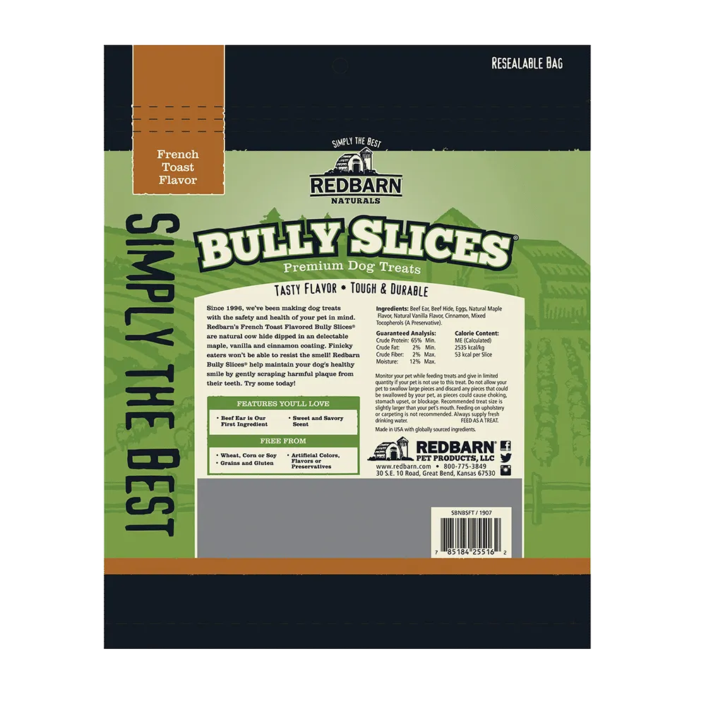 Redbarn Naturals Bully Slices French Toast Dog Treats, 9oz