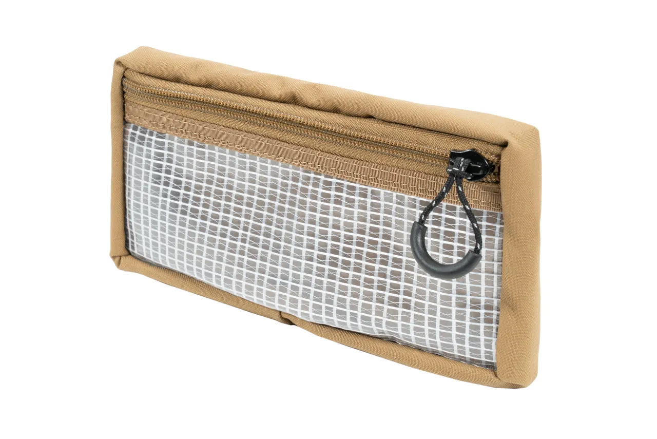 Velcro Pouch Medium - 4 x 8 x 1" | Clear Front