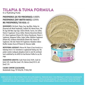 Weruva Cat WX Phos Focused Tilapia & Tuna Puree Canned Cat Food