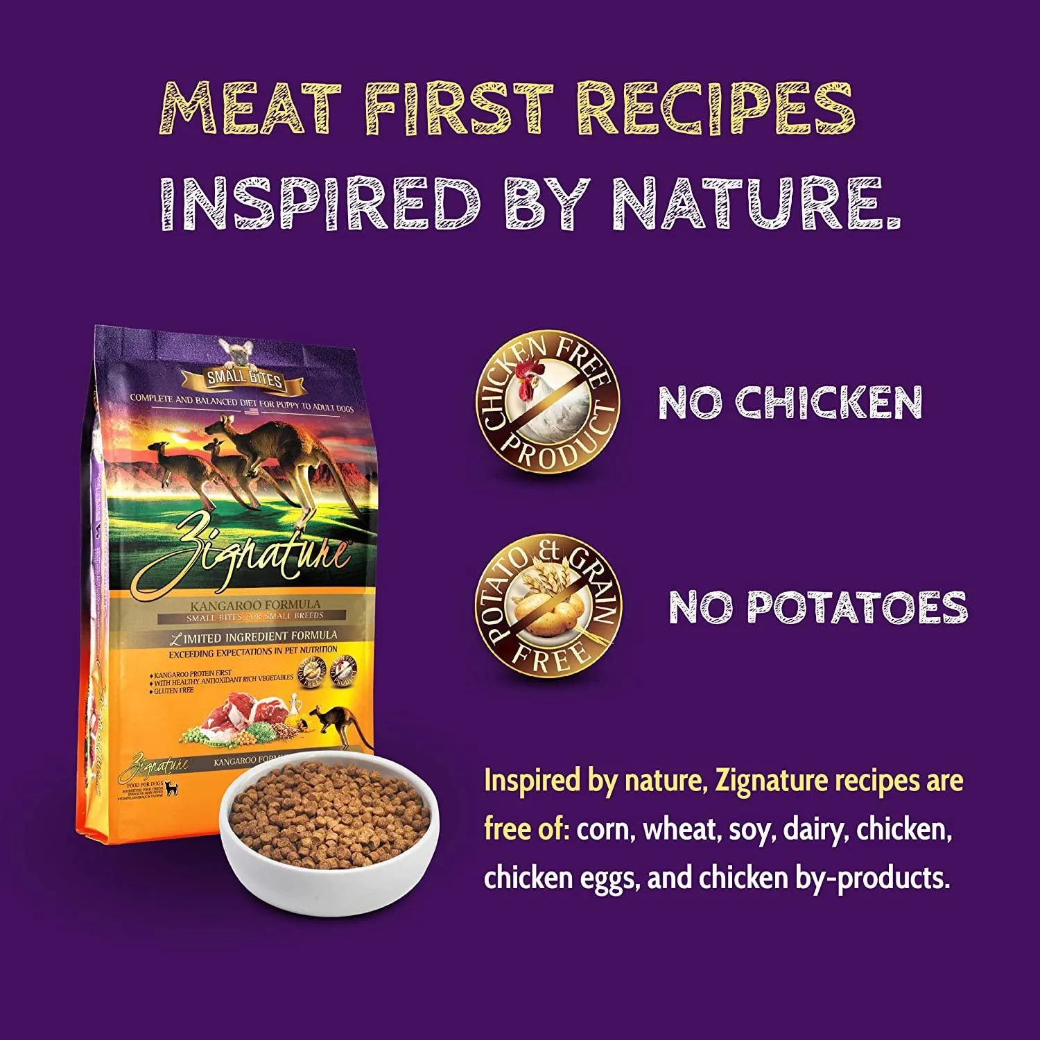 Zignature Limited Ingredient Formula Kangaroo Small Bites